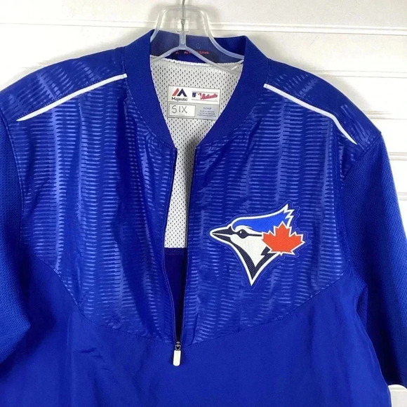 Men's Majestic Royal/Navy Toronto Blue Jays Authentic Collection S/P - Picture 4 of 9